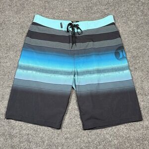 Hurley Phantom Shorts Mens 30 Black Gray Blue Phantom Beach Board Swim Trunks